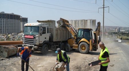 Yanğına səbəb olan sahələr təmizləndi &ndash;FOTO/VİDEO
