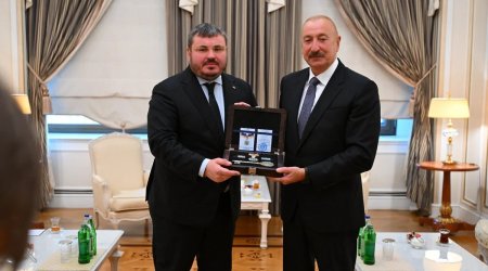 Prezidentə &ldquo;İrpin şəhərinin fəxri vətəndaşı&rdquo; vəsiqəsi təqdim edildi