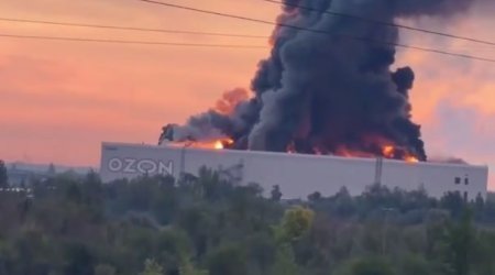 Ukraynadan İLK &ndash; Bu dəfə &ldquo;Ozon&rdquo;un logistika mərkəzini vurdular &ndash; VİDEO