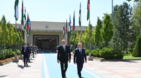 Daşkənddə İlham Əliyevin rəsmi qarşılanma mərasimi - FOTO/VİDEO