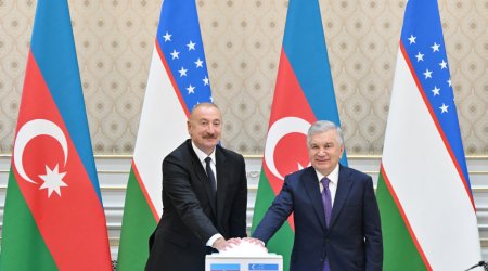 Prezidentlər Azərbaycanın Özbəkistanda həyata keçirdiyi layihələrin açılış mərasimində - FOTO/VİDEO