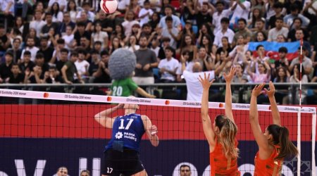 Voleybolçu qızlarımız Rumıniya komandasını məğlub etdi