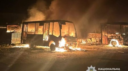 Rusiyadan GECƏ HÜCUMU &ndash; Ukrayna şəhərləri alovlar içində - FOTO