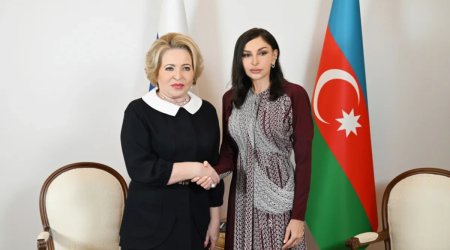 Valentina Matviyenko Mehriban Əliyevanı təbrik etdi