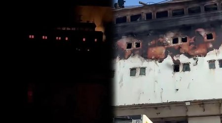 Azərbaycanlıların da olduğu daha bir gəmiyə dron hücumu edildi - VİDEO