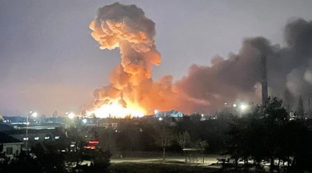 Ukrayna Krasnodar vilayətində hərbi aerodroma zərbə endirdi - VİDEO