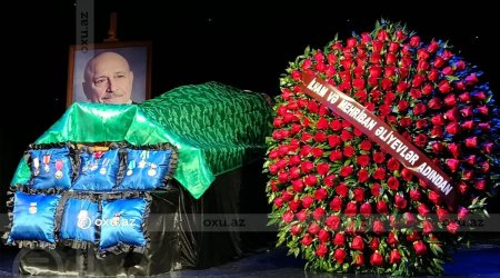 İlham Əliyev və Mehriban Əliyeva Aleksandr Şarovskinin vida mərasiminə əklil göndərdilər - VİDEO