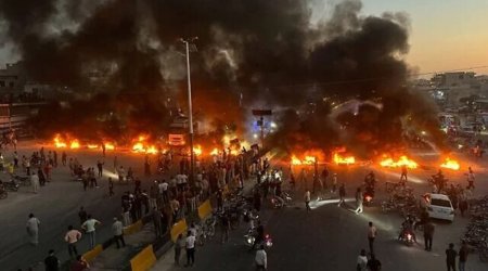 Suriyada benzinin qiyməti artdı, etirazlar başladı - Video