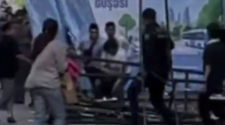 Bakıda nəhəng monitorun qadının üstünə aşmasının ANBAAN VİDEOSU
