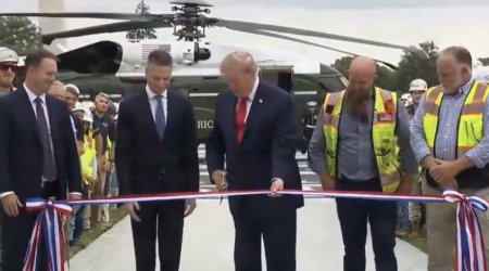 Tramp Ağ Evdə yeni helikopter meydançasını açdı