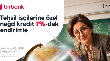 Təhsil işçilərinə nağd pul kreditində 7%-dək endirim