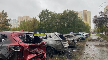 Kiyev gecə hücumundan sonra&ndash; FOTO