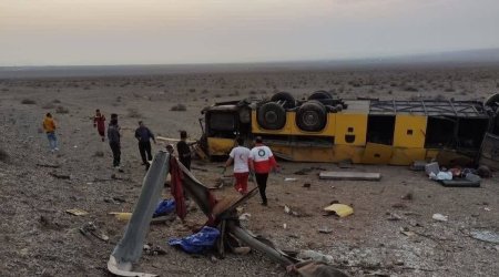 İranda sərnişin avtobusu aşıb - 11 nəfər həyatını itirib