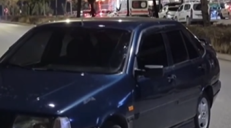 Polis yoxlamasında maraqlı hadisə - Sürücü avtomobilini qoyub qaçdı - VİDEO