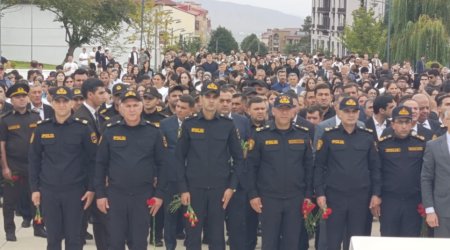 Xankəndidə Zəfər parkına yürüş - FOTO