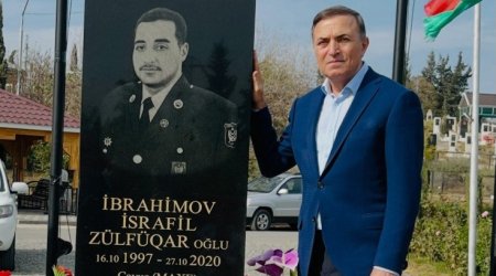 Mənsum İbrahimov şəhid qardaşı oğlunu yad etdi - FOTO