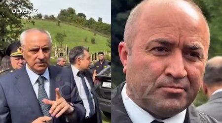 İcra başçısı məmuru qəbiristanlıqda danladı: &ldquo;Camaatın ağzından vurmayın&rdquo; - VİDEO