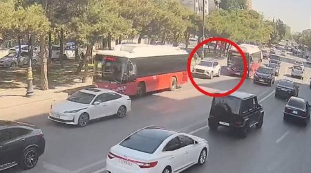 Avtobus zolaqlarına daxil olan sürücülər hərəkətə mane oldular – ANBAAN VİDEO
