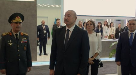 Prezident və birinci xanım &ldquo;ADEX 2026&rdquo; sərgisində - VİDEO