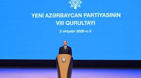 YAP-ın VIII Qurultayı keçirildi: İlham Əliyev çıxış etdi &ndash; FOTO/VİDEO