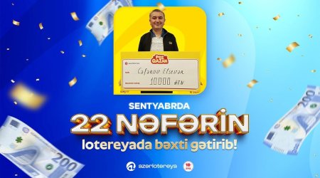 "Poz-Qazan" oyunlarında sentyabrda 22 böyük uduş qazanılıb