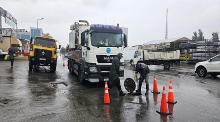 Paytaxt küçələri yağış sularından belə təmizlənir &ndash; FOTO