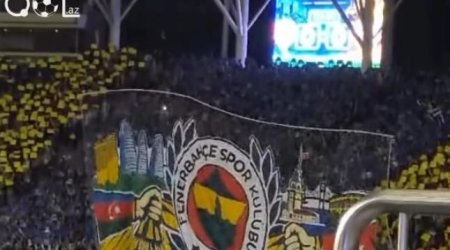 &ldquo;Turan Tovuz&rdquo; - &ldquo;Fənərbağça&rdquo; matçında möhtəşəm pankart - VİDEO