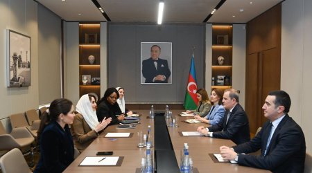 Ceyhun Bayramov DCO rəhbəri ilə görüşdü: Süni intellekt və rəqəmsal iqtisadiyyat müzakirə olundu - FOTO