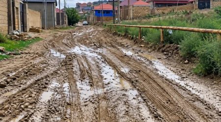 Nübar qəsəbəsində sakinlərin yol dərdi &ndash; FOTO