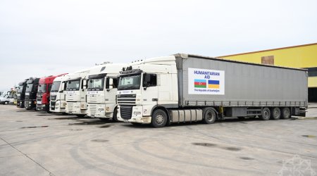 Azərbaycandan Ukraynaya növbəti humanitar yardım göndərildi - FOTO