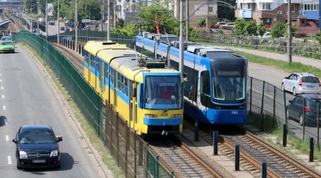 Kiyevdə tramvay və trolleybusların hərəkəti DAYANDIRILDI - VİDEO