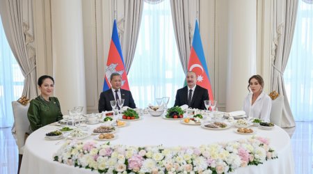 İlham Əliyevin adından Kamboca Baş nazirinin şərəfinə rəsmi nahar verildi - FOTO