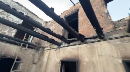 Qusarda dəhşətli yanğın: 83 yaşlı qadın diri-diri yandı - VİDEO