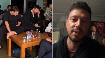 Gecəni su basmış studiyada keçirdi - Video