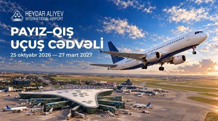 Bakı aeroportu payız-qış uçuş cədvəlinə KEÇİR