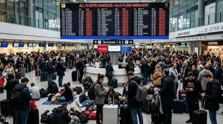 Moskva aeroportlarında uçuşlar iflic oldu - VİDEO