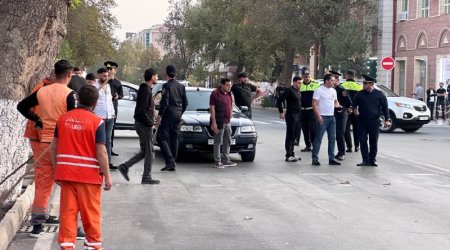 Naxçıvanda avtomobil piyadanı vurdu - FOTO