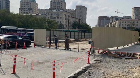 &ldquo;Nərimanov&rdquo; metrosunun hər tərəfi qazıldı - Foto