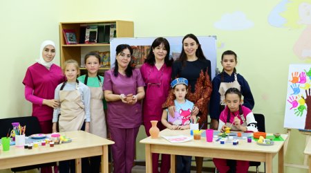 Leyla Əliyeva Səmərqənddə uşaq reabilitasiya mərkəzlərinin fəaliyyəti ilə tanış oldu - FOTO