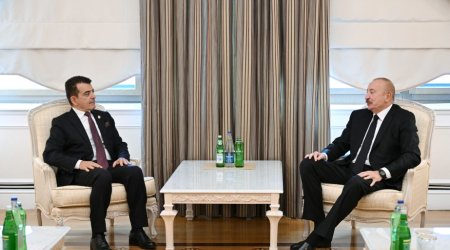 ICESCO-nun Baş direktoru İlham Əliyevin QƏBULUNDA &ndash; FOTO