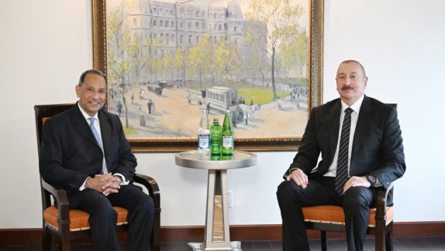 İlham Əliyev Nyu-Yorkda ABŞ Ticarət Palatasının baş vitse-prezidenti ilə görüşüb - FOTO