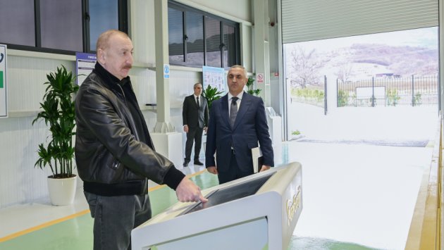 Prezident Ağdərədə Su Elektrik Stansiyasının açılışında &ndash; FOTO