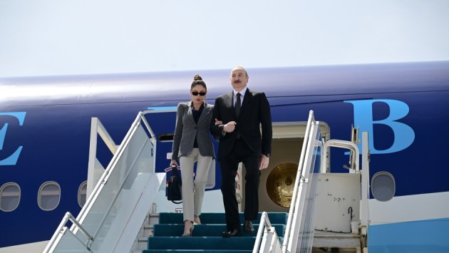 Prezident və birinci xanım Türkiyəyə səfərə getdilər &ndash; FOTO