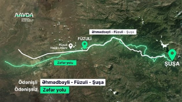 Ödənişli Şuşa yolu istifadəyə verildi &ndash; VİDEO