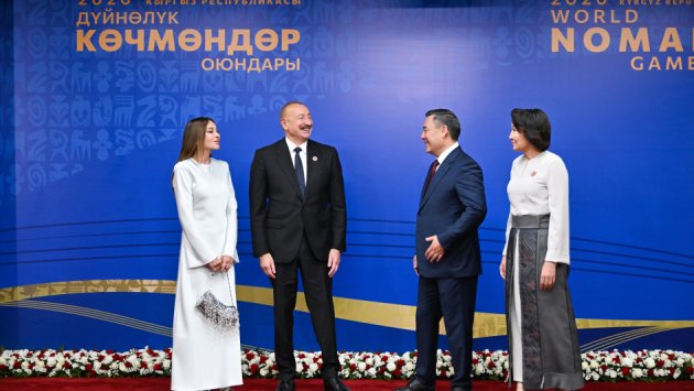 Prezident və xanımı Bişkekdə 6-cı Dünya Köçəri Oyunlarının AÇILIŞINDA - FOTO/VİDEO