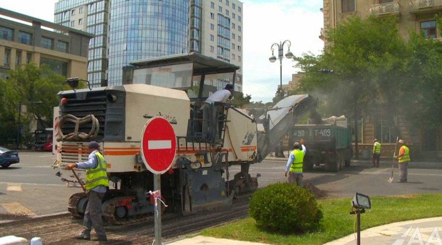 Bakının daha bir küçəsi təmir olunur - FOTO/VİDEO