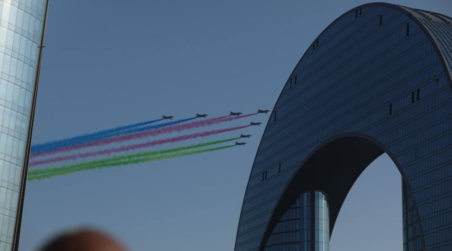 Hərbi hava qüvvələrinin keçidi nümayiş olundu - FOTO/VİDEO