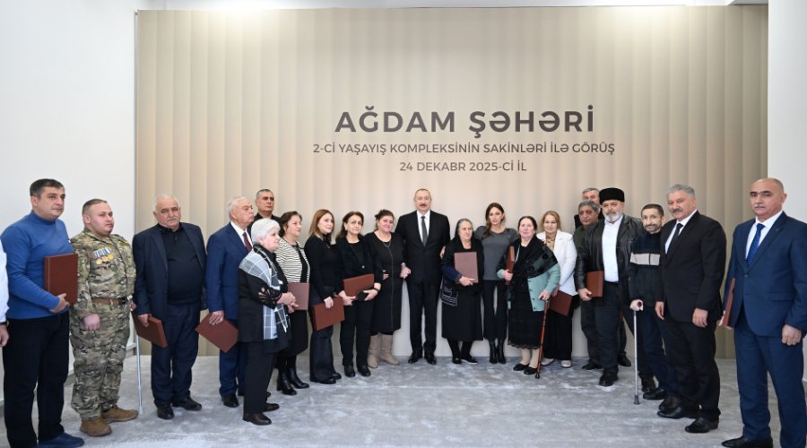Prezident və birinci xanım Ağdama köçən sakinlərlə görüşdü - FOTO/VİDEO