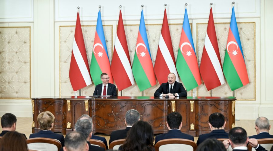 Prezidentlə latviyalı həmkarının görüşündən növbəti PAYLAŞIM - VİDEO