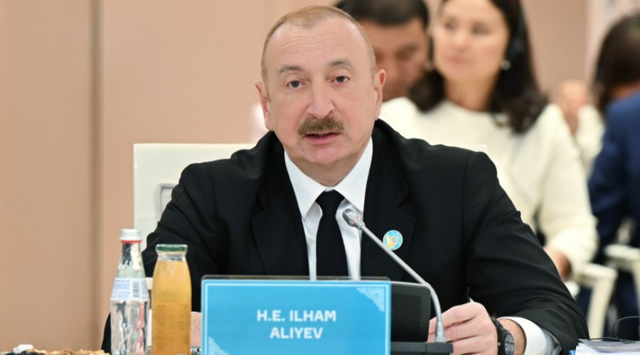 Prezidentin bugünkü Qazaxıstan səfərindən VİDEOÇARX